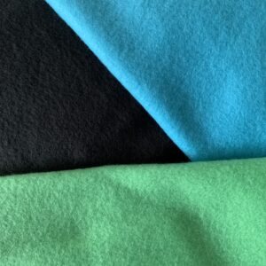 The image shows a closeup of fleece fabric