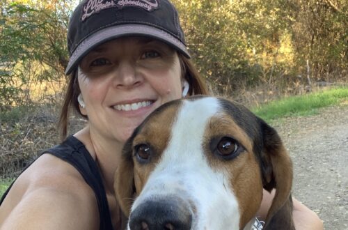 Picture of myself and my Treeing Walker Coonhound Brisket
